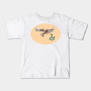 Golden eagle and snake Kids T-Shirt